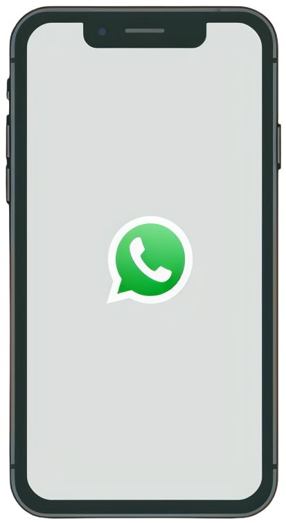 Phone with WhatsApp logo